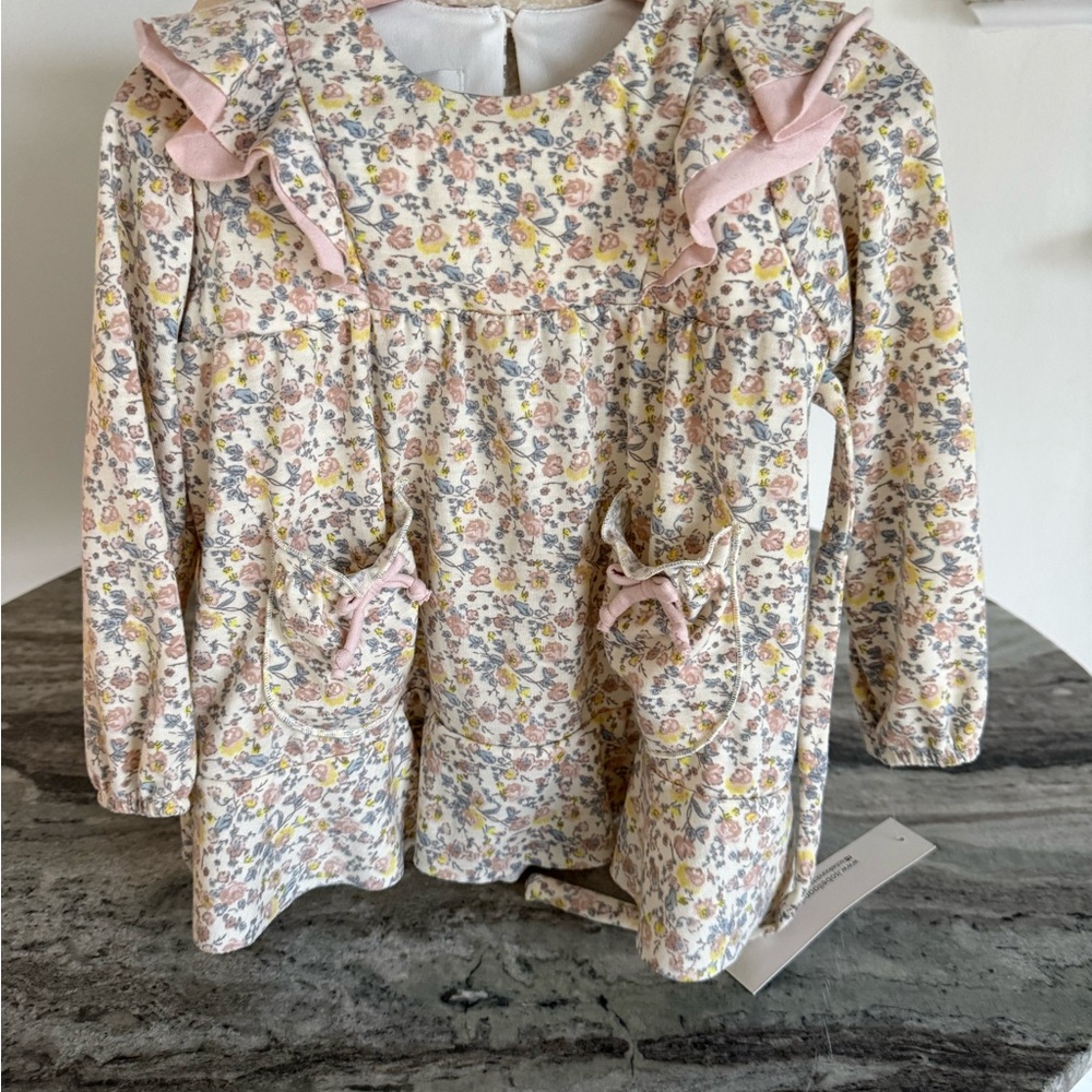 NWT! Isobella & Chloe Floral Baby Dress with Ruffles